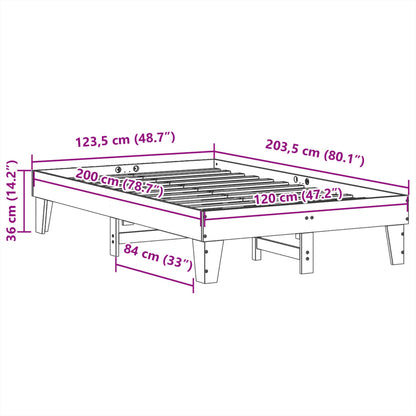 Cadre de lit sans matelas 120x200 cm bois de pin massif