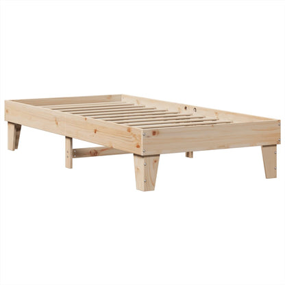 Cadre de lit sans matelas 100x200 cm bois massif de pin