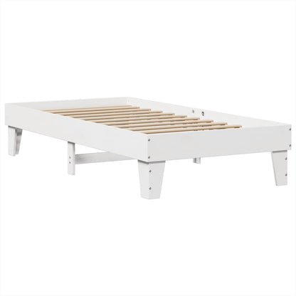 Cadre de lit sans matelas blanc 90x200 cm bois de pin massif