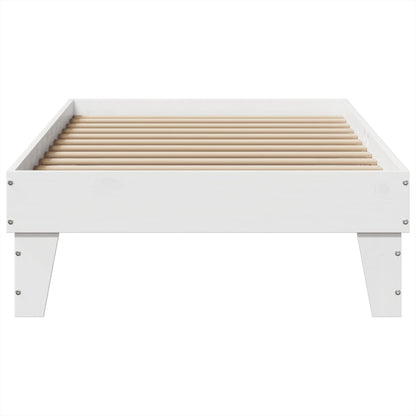 Cadre de lit sans matelas blanc 90x200 cm bois de pin massif