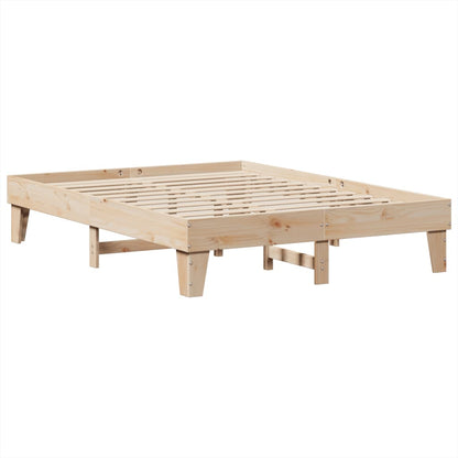 Cadre de lit sans matelas 140x190 cm bois de pin massif