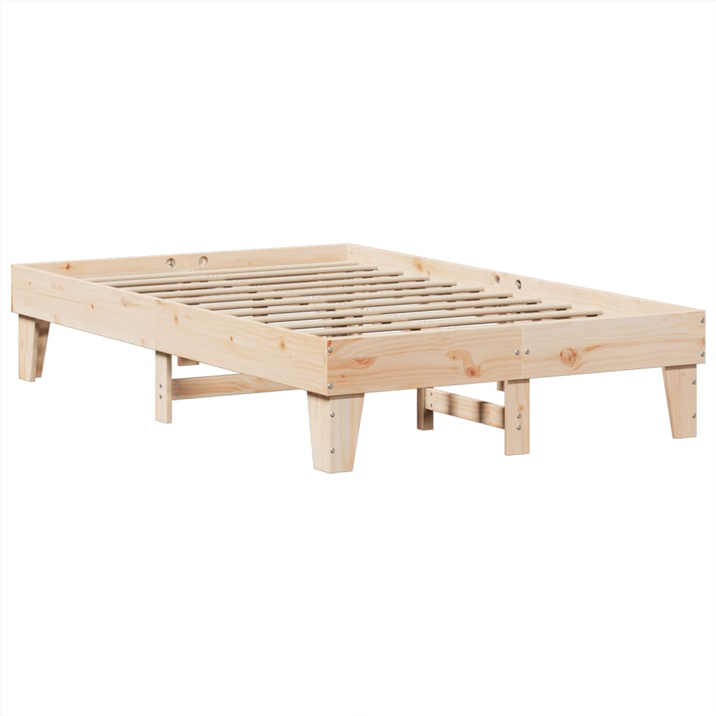 Cadre de lit sans matelas 135x190 cm bois de pin massif