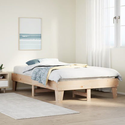 Cadre de lit sans matelas 135x190 cm bois de pin massif