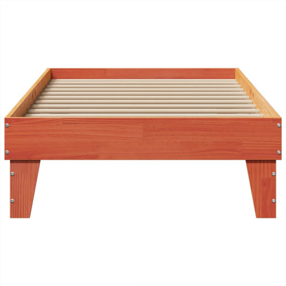 Cadre de lit sans matelas cire marron 90x190 cm bois pin massif