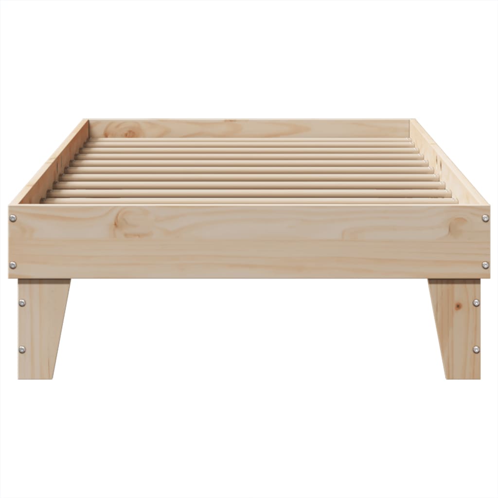 Cadre de lit sans matelas 75x190 cm bois de pin massif