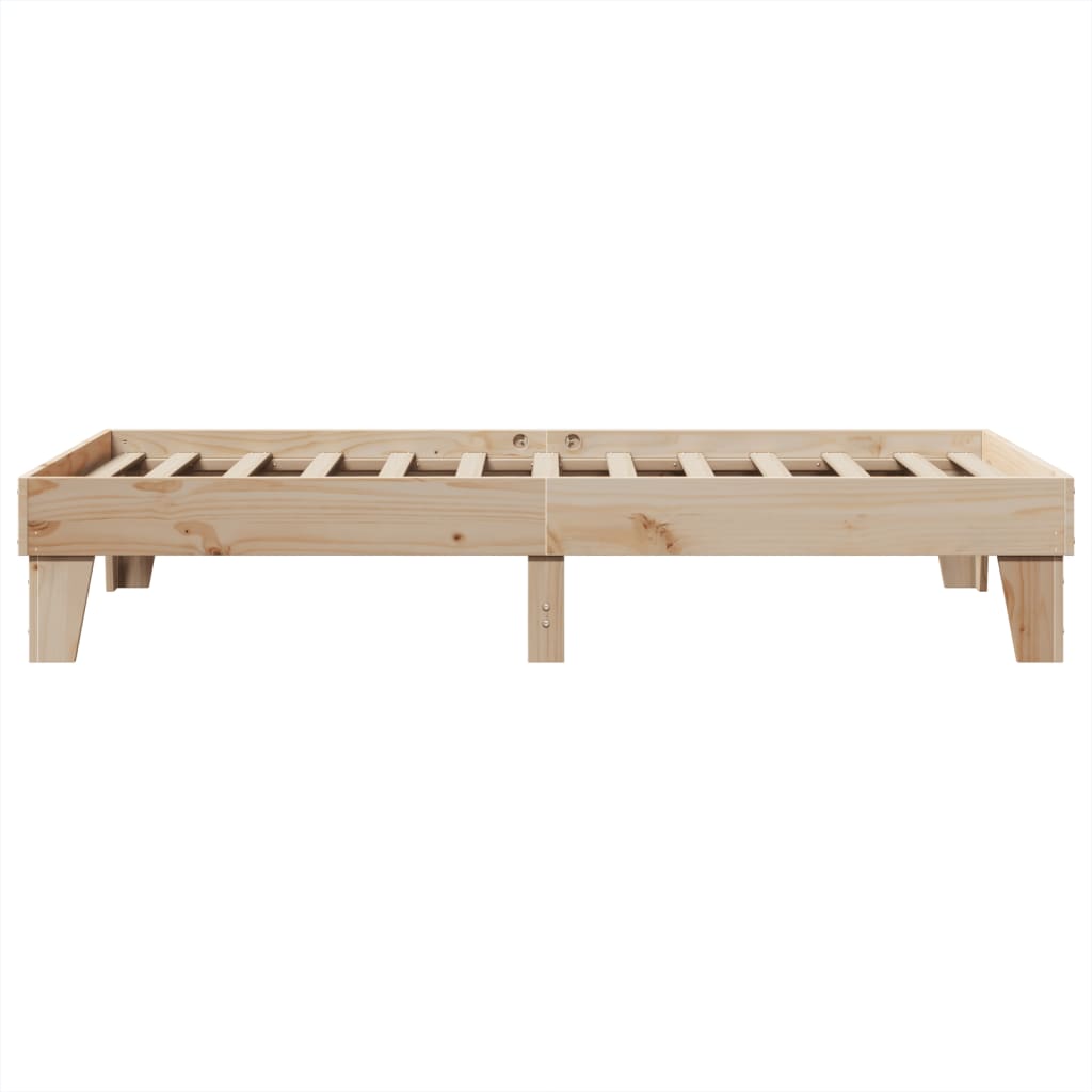 Cadre de lit sans matelas 75x190 cm bois de pin massif