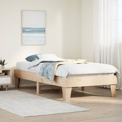 Cadre de lit sans matelas 75x190 cm bois de pin massif