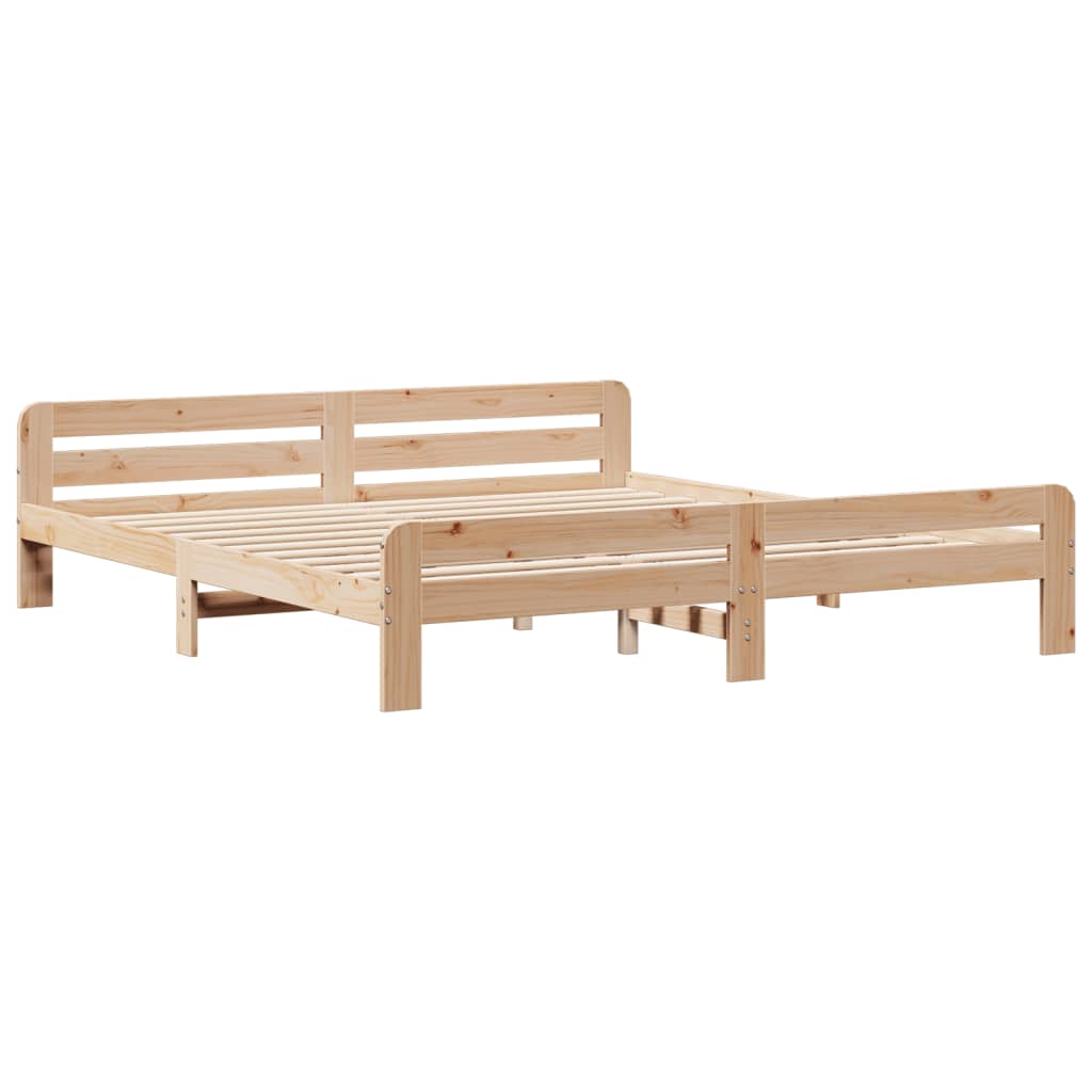 Cadre de lit sans matelas 200x200 cm bois massif de pin