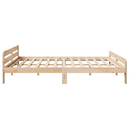 Cadre de lit sans matelas 200x200 cm bois massif de pin