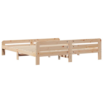 Cadre de lit sans matelas 200x200 cm bois massif de pin