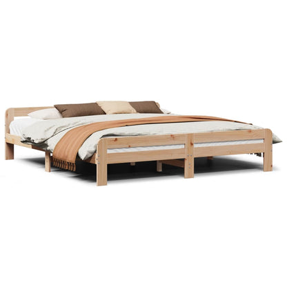 Cadre de lit sans matelas 180x200 cm bois massif de pin