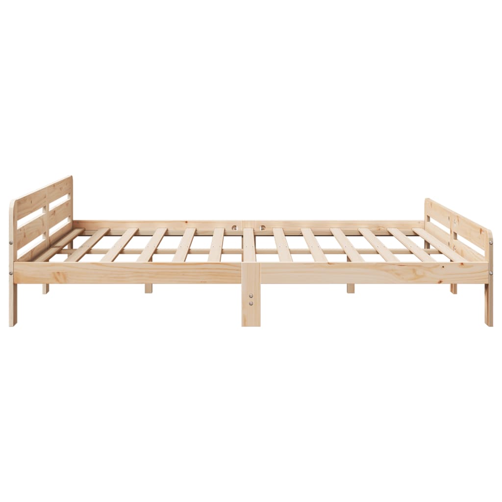 Cadre de lit sans matelas 180x200 cm bois massif de pin