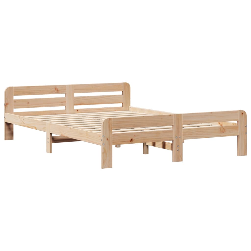 Cadre de lit sans matelas 160x200 cm bois massif de pin