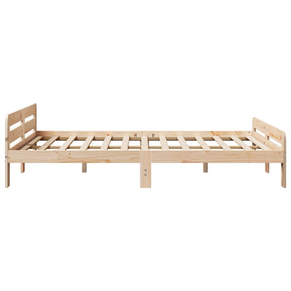 Cadre de lit sans matelas 160x200 cm bois massif de pin