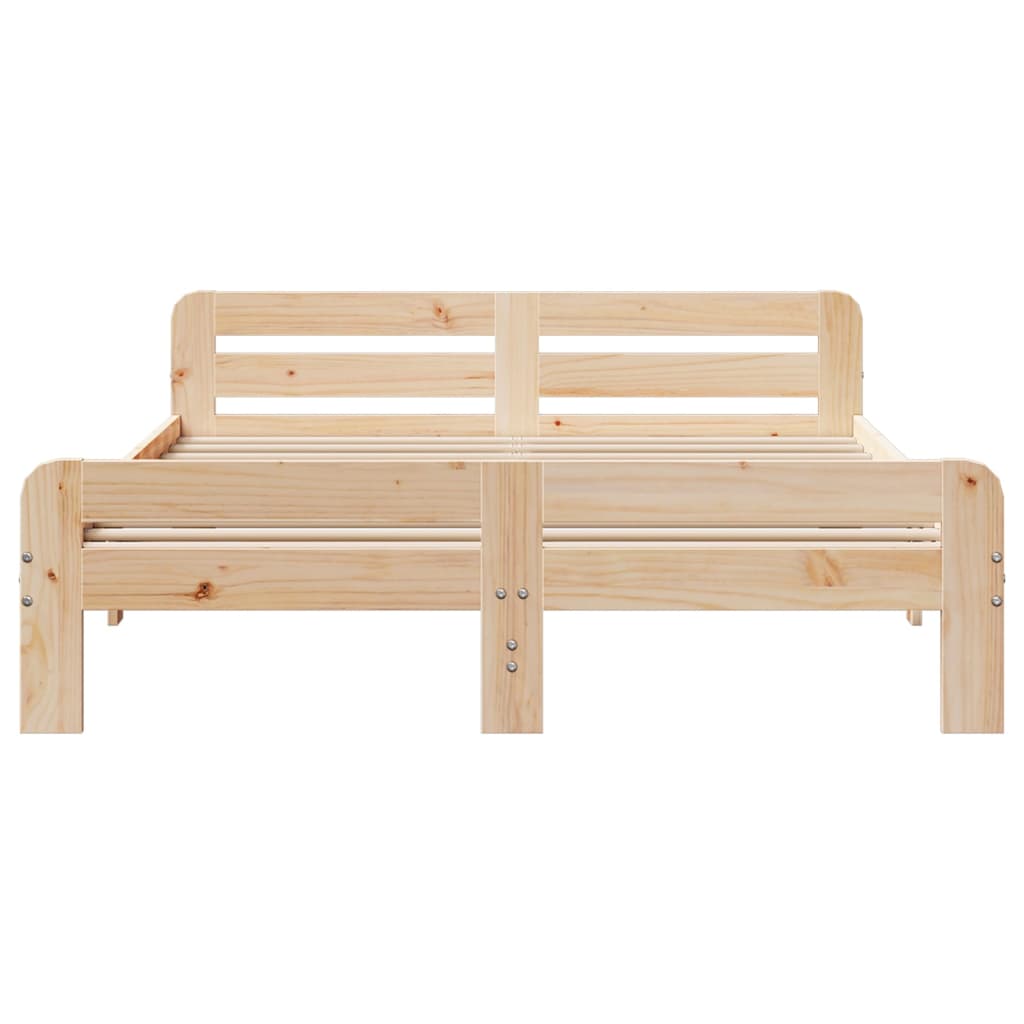 Cadre de lit sans matelas 150x200 cm bois de pin massif