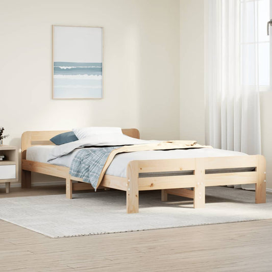 Cadre de lit sans matelas 120x200 cm bois de pin massif