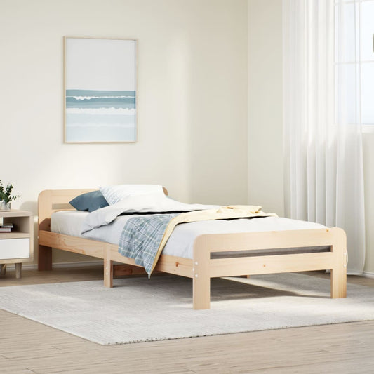 Cadre de lit sans matelas 90x200 cm bois de pin massif