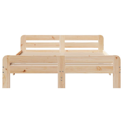 Cadre de lit sans matelas 140x190 cm bois de pin massif