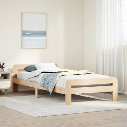 Cadre de lit sans matelas 90x190 cm bois de pin massif