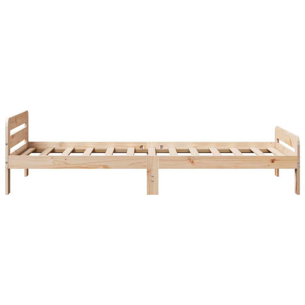 Cadre de lit sans matelas 75x190 cm bois de pin massif