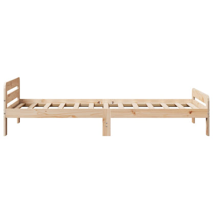 Cadre de lit sans matelas 75x190 cm bois de pin massif