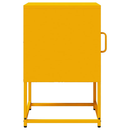 Table de chevet jaune moutarde 36x39x60,5 cm