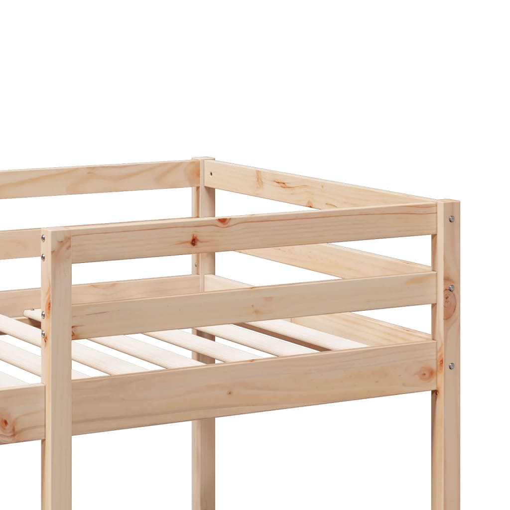 Cadre de lit superposé sans matelas 80x200cm bois massif de pin