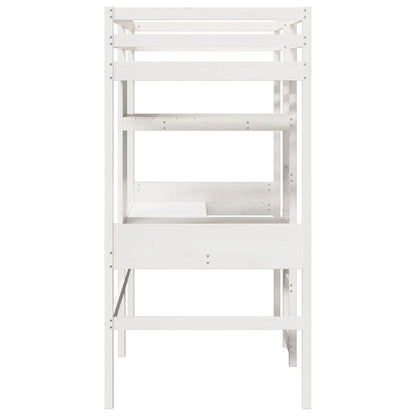 Cadre de lit superposé sans matelas blanc 80x200 cm pin massif