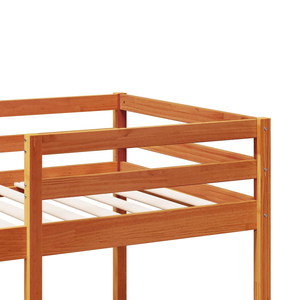 Cadre de lit superposé sans matelas 80x200cm bois de pin massif