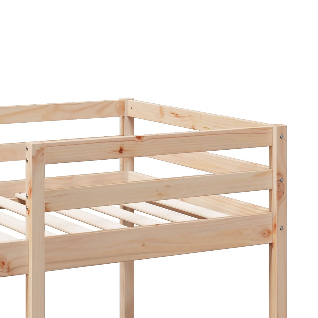 Cadre de lit superposé sans matelas 90x190cm bois de pin massif