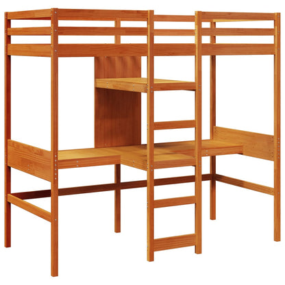 Cadre de lit superposé sans matelas 90x190cm bois de pin massif