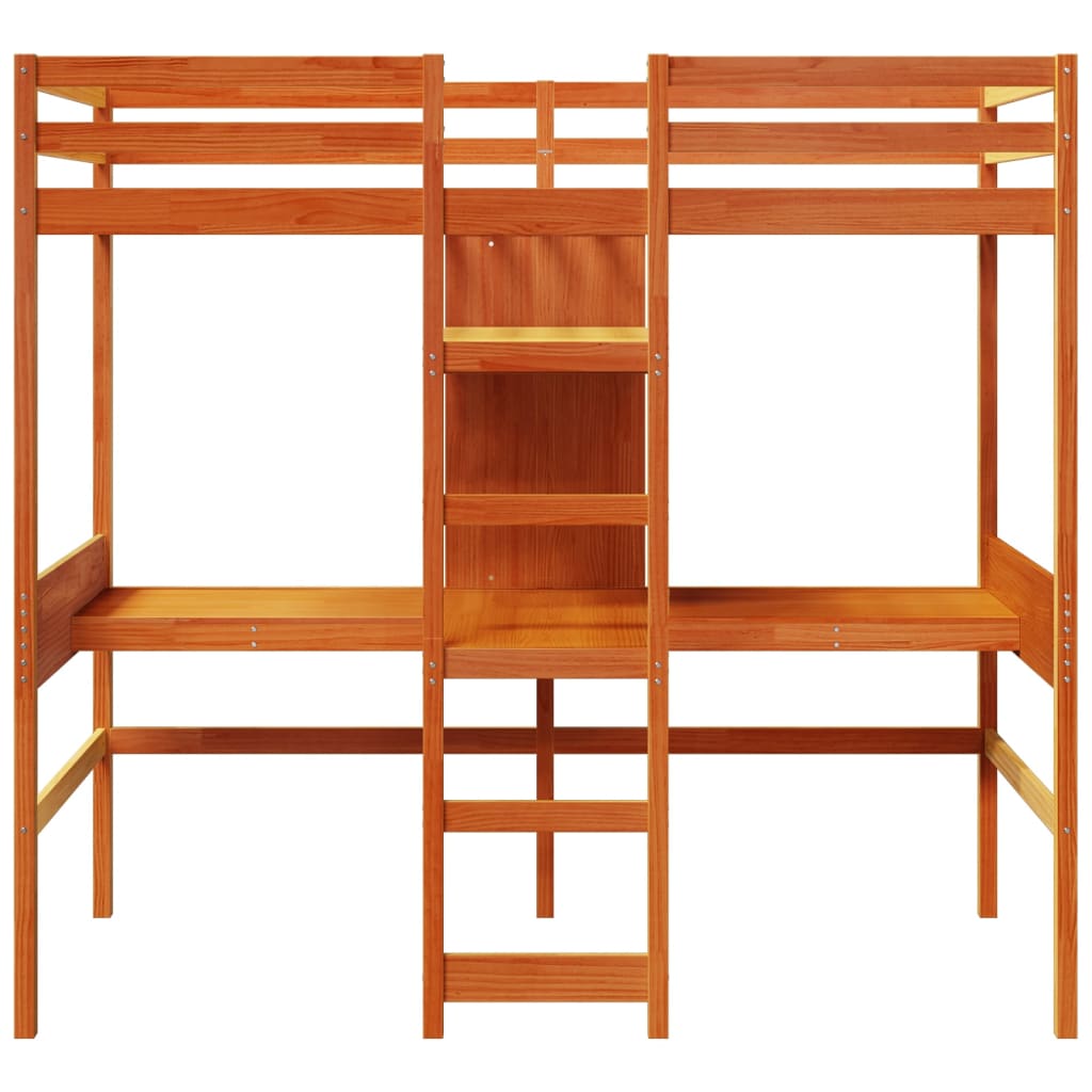 Cadre de lit superposé sans matelas 90x190cm bois de pin massif