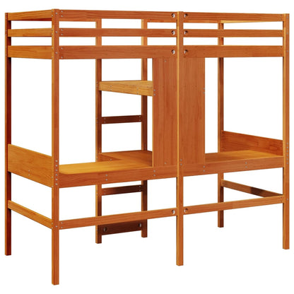 Cadre de lit superposé sans matelas 90x190cm bois de pin massif