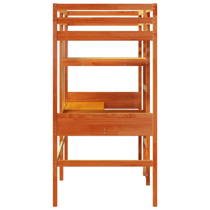 Cadre de lit superposé sans matelas 75x190cm bois de pin massif