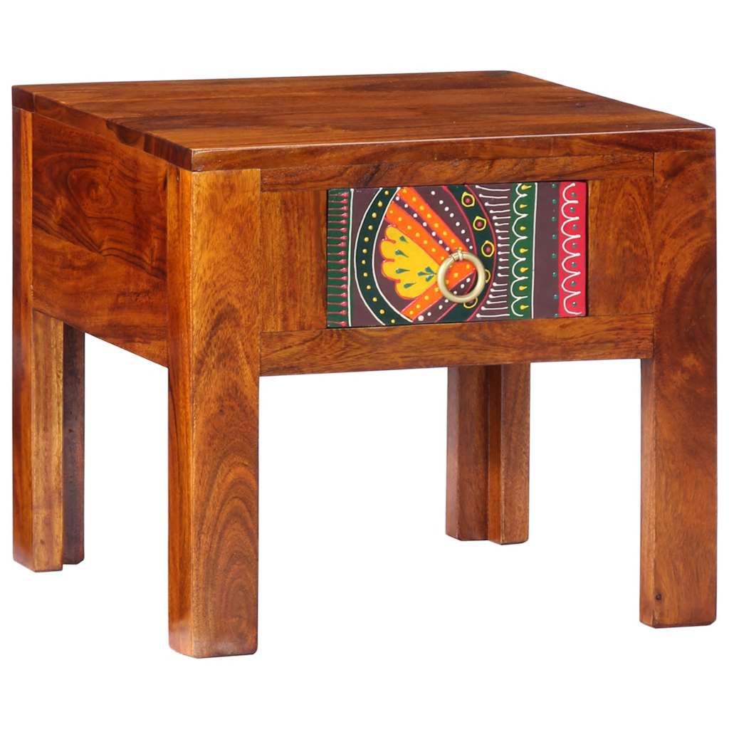 Table de chevet 40x40x36 cm bois d'acacia massif