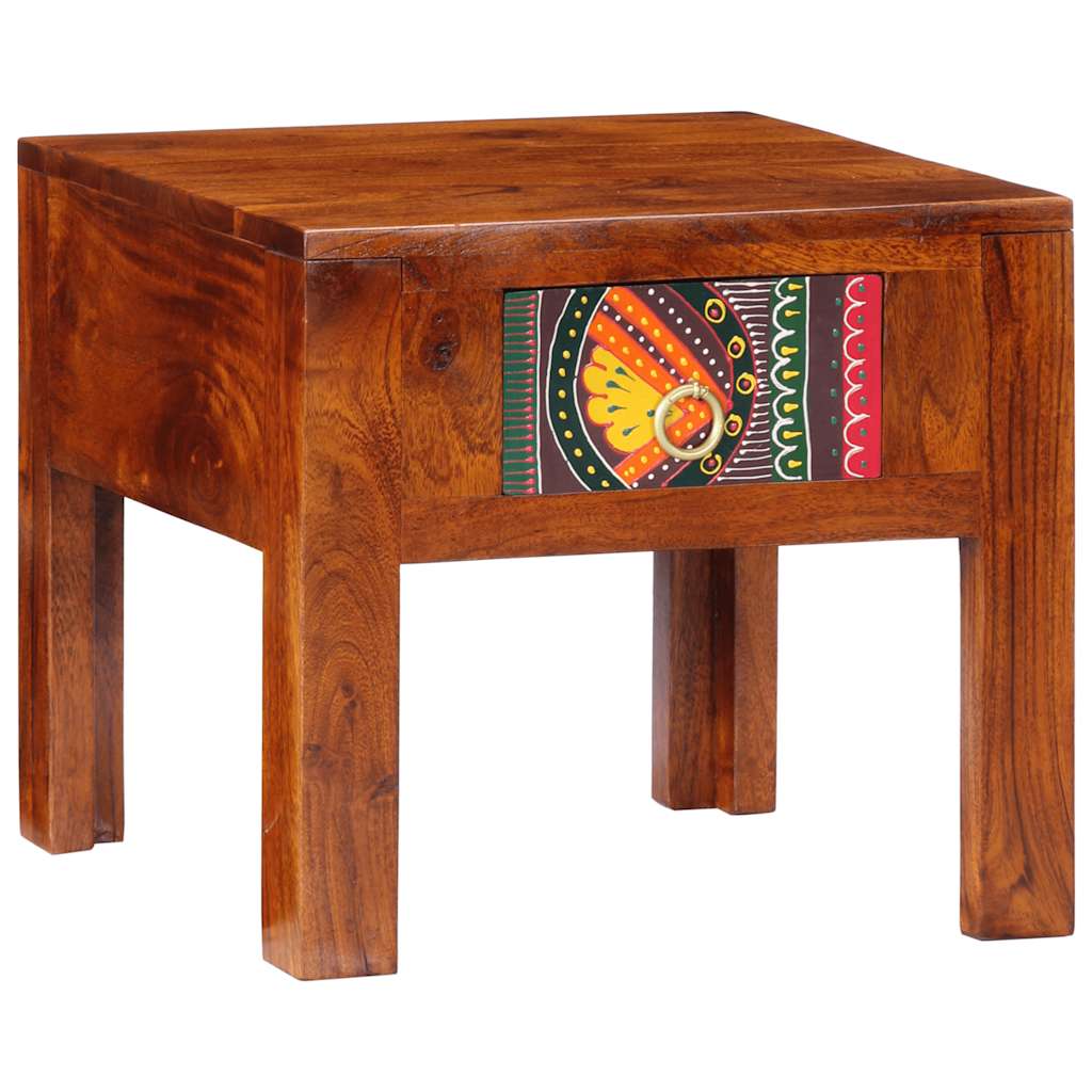 Table de chevet 40x40x36 cm bois d'acacia massif