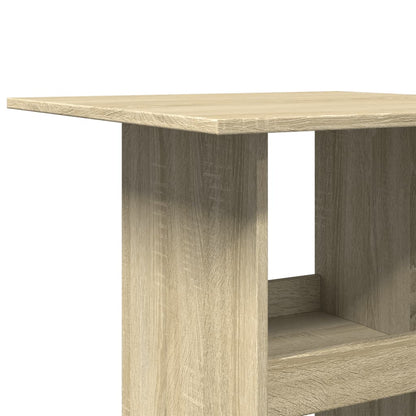 Table de bar avec rangement chêne sonoma bois d'ingénierie