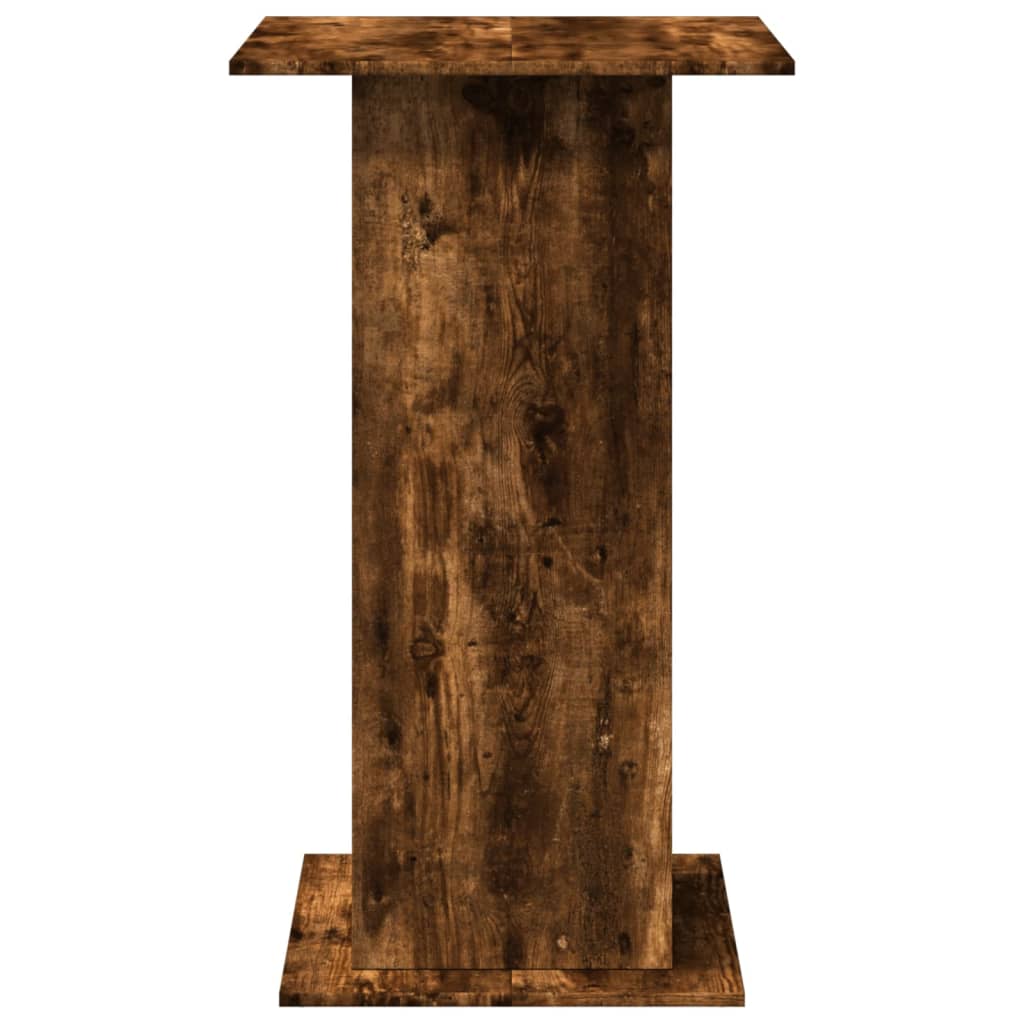 Table de bar avec rangement chêne fumé bois d’ingénierie