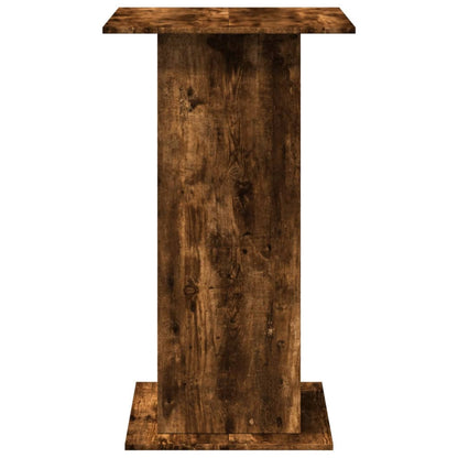 Table de bar avec rangement chêne fumé bois d’ingénierie