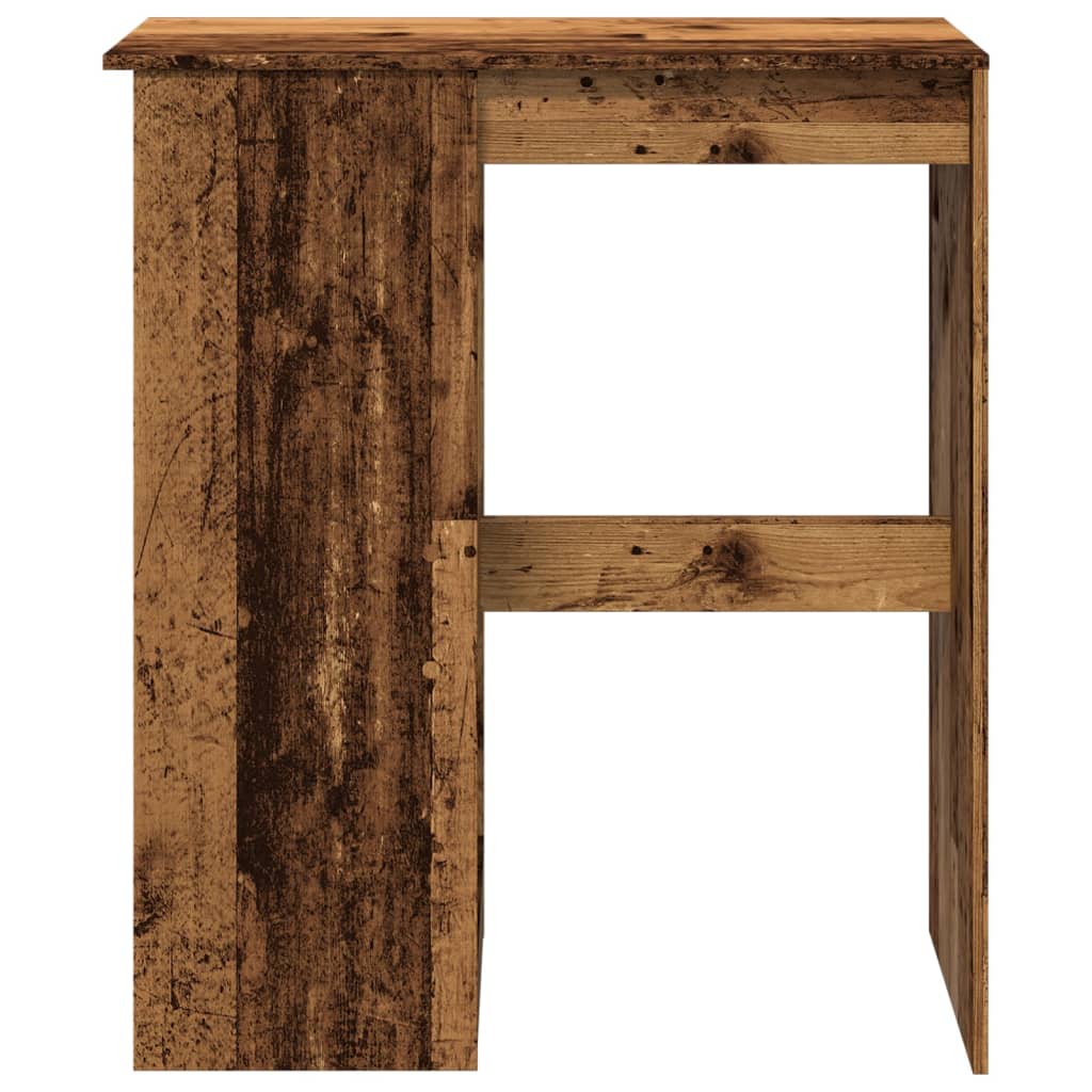 Table de bar avec étagères vieux bois bois d'ingénierie