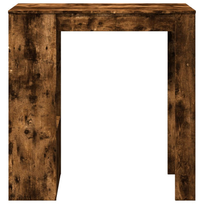 Table de bar avec étagères chêne fumé bois d'ingénierie