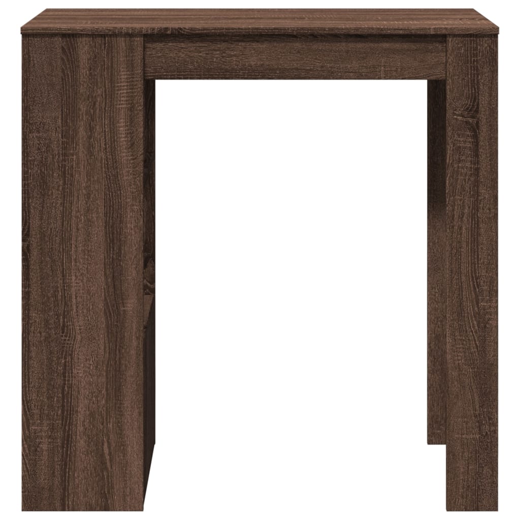 Table de bar avec étagères chêne marron bois d'ingénierie