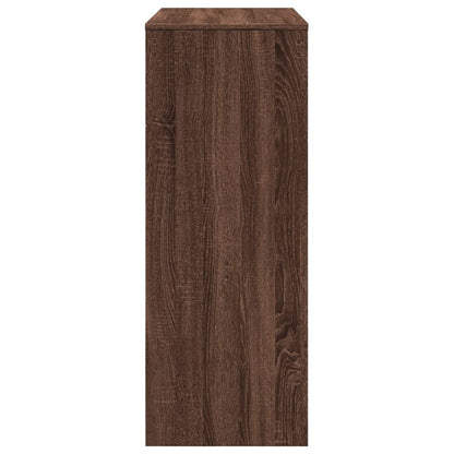 Table de bar avec étagères chêne marron bois d'ingénierie