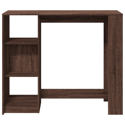 Table de bar avec étagère chêne marron bois d'ingénierie