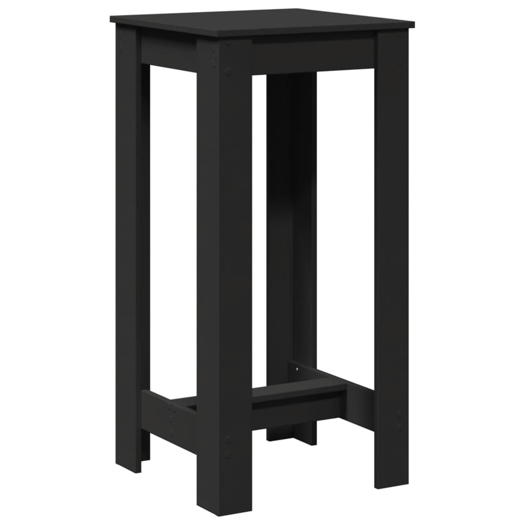 Table de bar noir 51x50x103,5 cm bois d'ingénierie