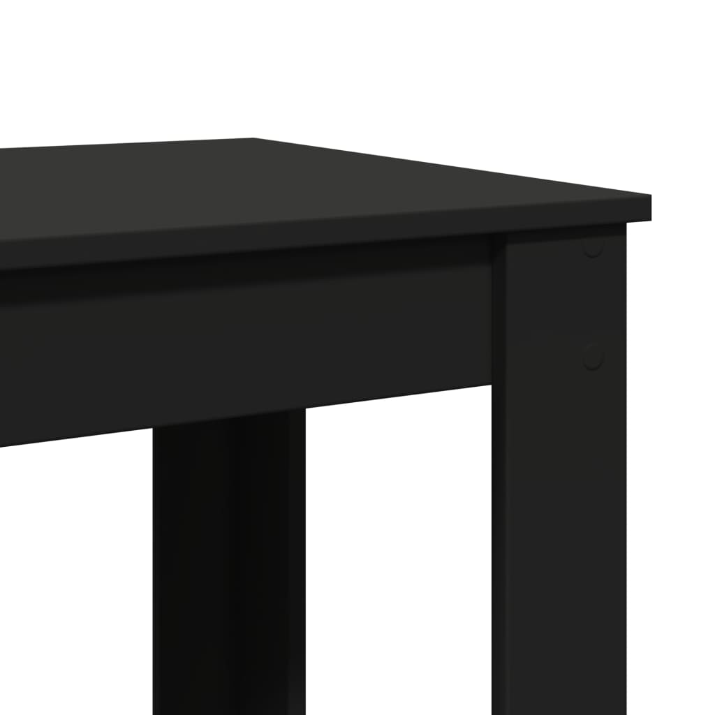 Table de bar noir 51x50x103,5 cm bois d'ingénierie