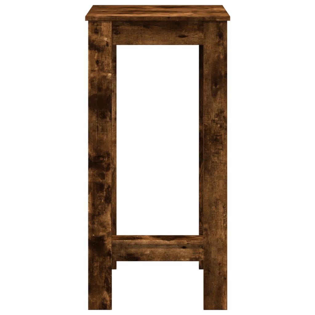 Table de bar chêne fumé 51x50x103,5 cm bois d'ingénierie