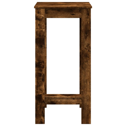 Table de bar chêne fumé 51x50x103,5 cm bois d'ingénierie