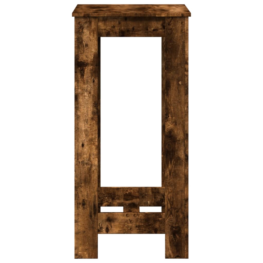 Table de bar chêne fumé 51x50x103,5 cm bois d'ingénierie