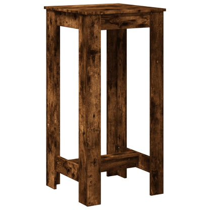 Table de bar chêne fumé 51x50x103,5 cm bois d'ingénierie